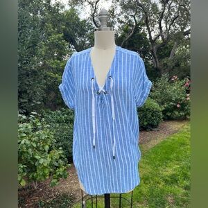 Rails "Jeri St. Germain stripe" lace-up top - size S